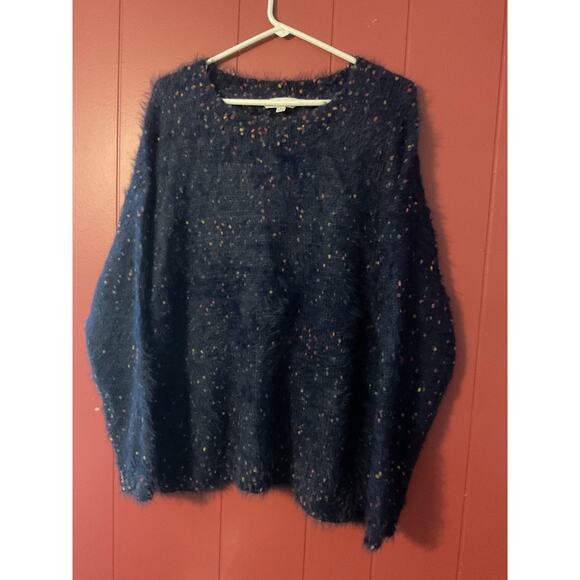 NEW Davi & Dani Size Large Blue Fuzzy Sweater - Picture 13 of 13